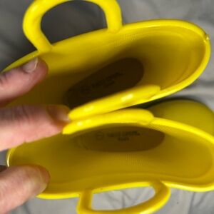 Boys yellow boot/galoshes for all those muddy puddles